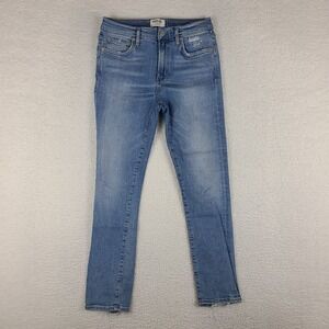 AGOLDE Jeans Womens 27x25‎ Skinny Crop Distress Light Wash Blue